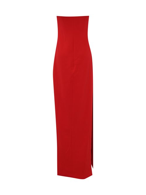 Abito Red Carpet lungo a tubino in doppio crepe Rosso Elisabetta Franchi | ABR4652E2CG5